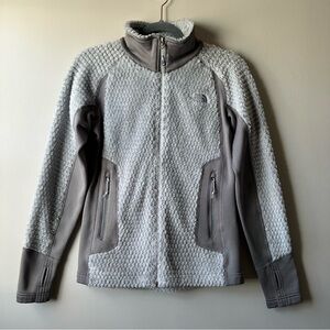 The North Face Grizzly Pack Polartec Thermal Full Zip Gray Fleece Jacket Size S